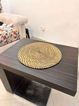 Tavolino design moderno legno e metallo