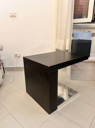 Tavolino design moderno legno e metallo