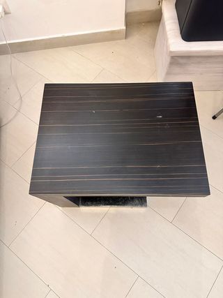 Tavolino design moderno legno e metallo