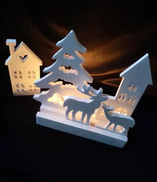 Portavelas Navideño