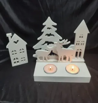 Portavelas Navideño