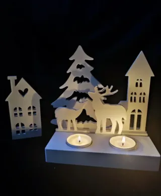 Portavelas Navideño