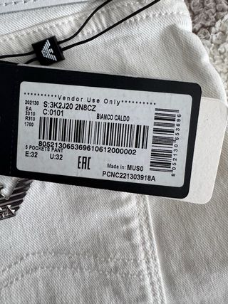 Pantalón Armani Mujer Blanco