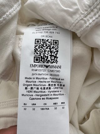 Pantalón Armani Mujer Blanco