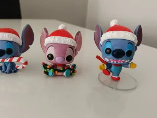 4 Figuras Funko Pop Stitch Navideños