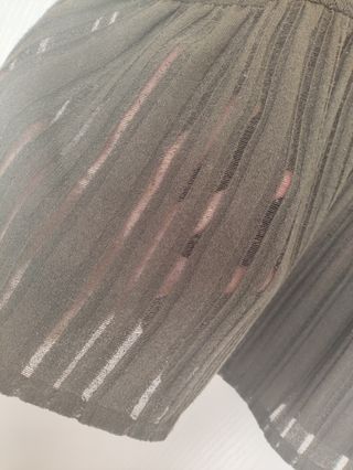 Blusa Romántica Mango Talla M Verde Oliva