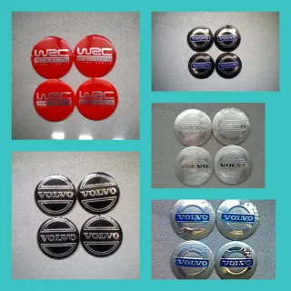 Pegatina 56mm tapabuje centro rueda WRC Volvo logo