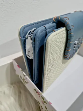 Carteira Coveri Collection Azul e Branca