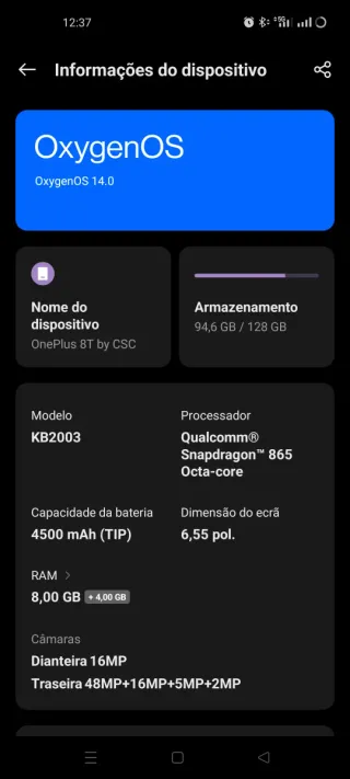 OnePlus 8T Capa Bege/Branca