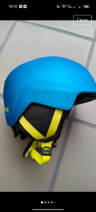 Casco esquí infantil UVEX azul
