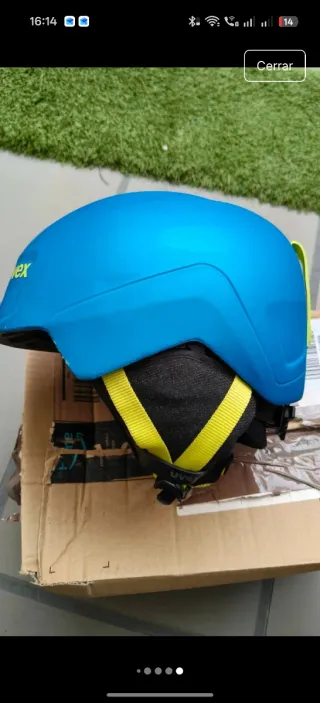 Casco esquí infantil UVEX azul