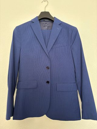 Traje Mango Hombre Azul
