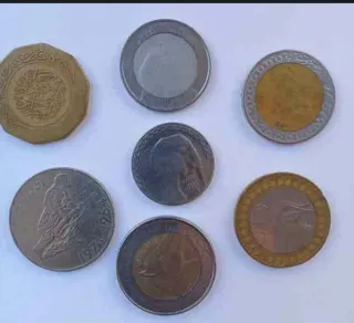 Lote 7 monedas Argelia