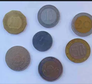 Lote 7 monedas Argelia