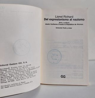 Del Expresionismo al Nazismo - Lionel Richard