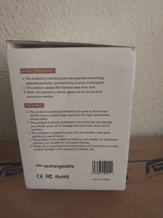Taza Mezcladora Eléctrica Blanca