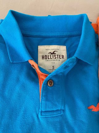 Polo Hollister T-S Azul Naranja