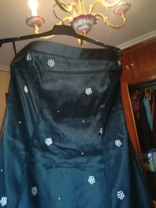 Vestido fiesta negro largo T.42/44