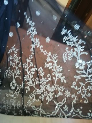 Vestido fiesta negro largo T.42/44