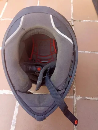 Casco Moto Shoei Rojo y Blanco