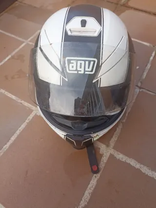 Casco Moto Shoei Rojo y Blanco