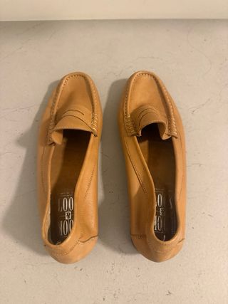 Mocassini uomo vera pelle beige taglia 42