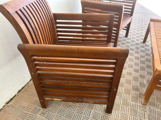 Conjunto madera teca jardín