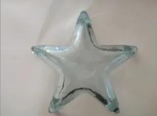 Portavelas de cristal con forma de estrella