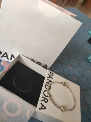 Pulsera Pandora Corazón Plata