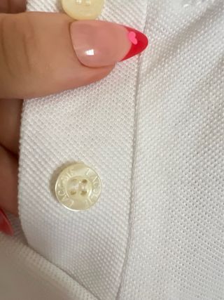 Vestido Polo Mini Lacoste Blanco Talla L