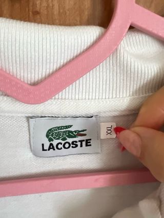 Vestido Polo Mini Lacoste Blanco Talla L