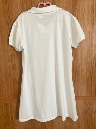 Vestido Polo Mini Lacoste Blanco Talla L