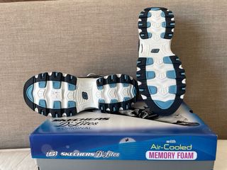 Zapatillas Skechers D'Lites Azul y Blanco