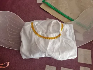 Disfraz angelito blanco con alas