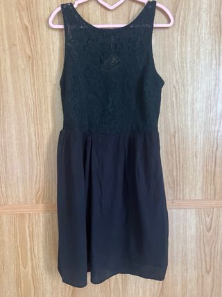 Vestido Negro Mini Encaje Even&Odd