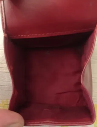 Portamonete similpelle rosso