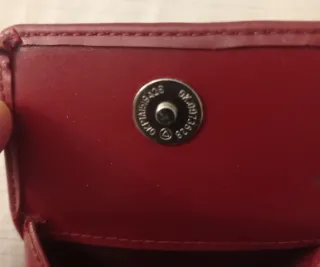 Portamonete similpelle rosso