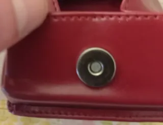 Portamonete similpelle rosso