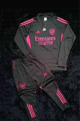 Chándal Adidas Arsenal Negro y Rosa
