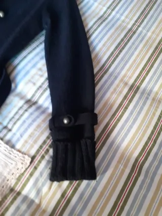 Abrigo largo negro Zara