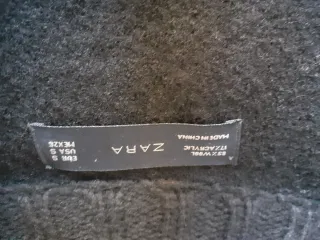 Abrigo largo negro Zara