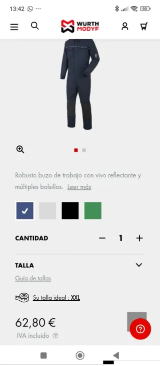 Pantalón de Trabajo Negro Talla L