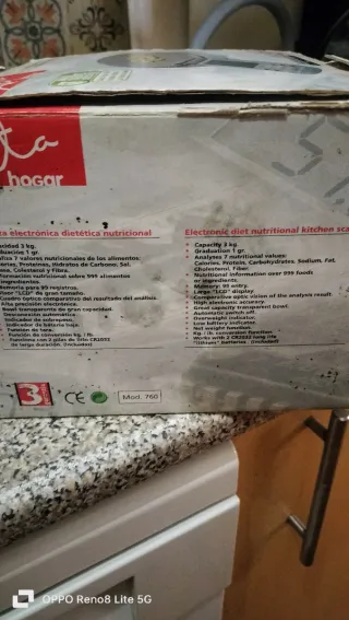 Balanza Jata Electrónica Nutricional