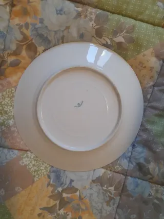 Piatto in porcellana con rose