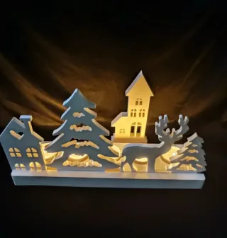 Candelabro Navideño Blanco