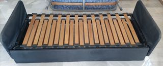 Sofá Cama Negro y Multicolor