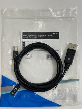 Cable V7 Mini DisplayPort a DisplayPort 1.8m