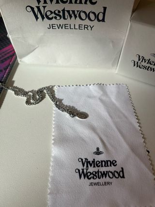 Collar Orb Vivienne Westwood Plata Rojo