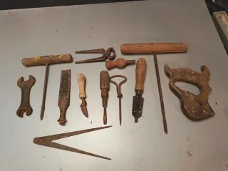 Herramientas de carpintería antiguas