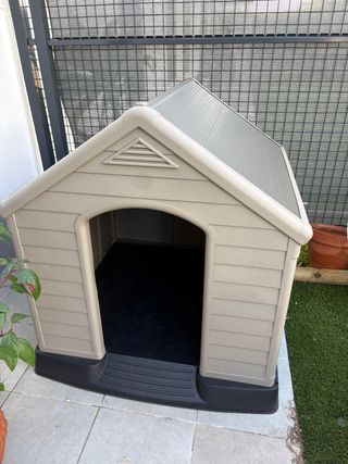 Caseta para perro grande color beige